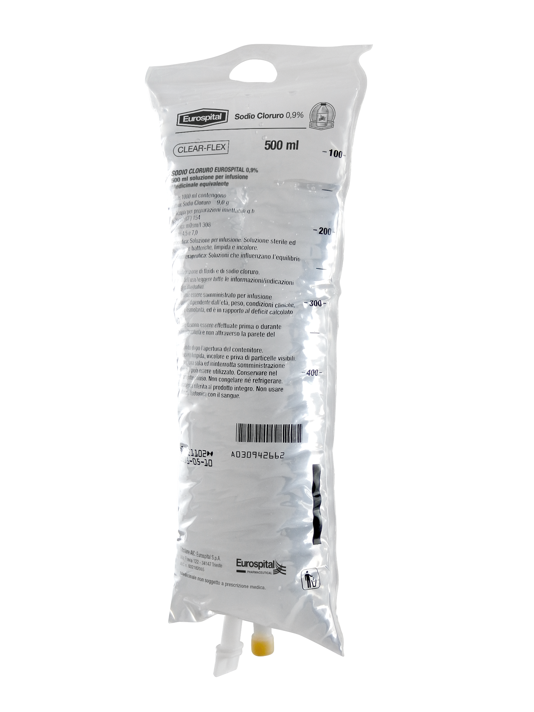 SODIO CLORURO EUROS*0,9% 500ML - Pharmaleader