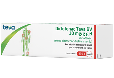 DICLOFENAC TEVA*GEL120G 10MG/G - Pharmaleader