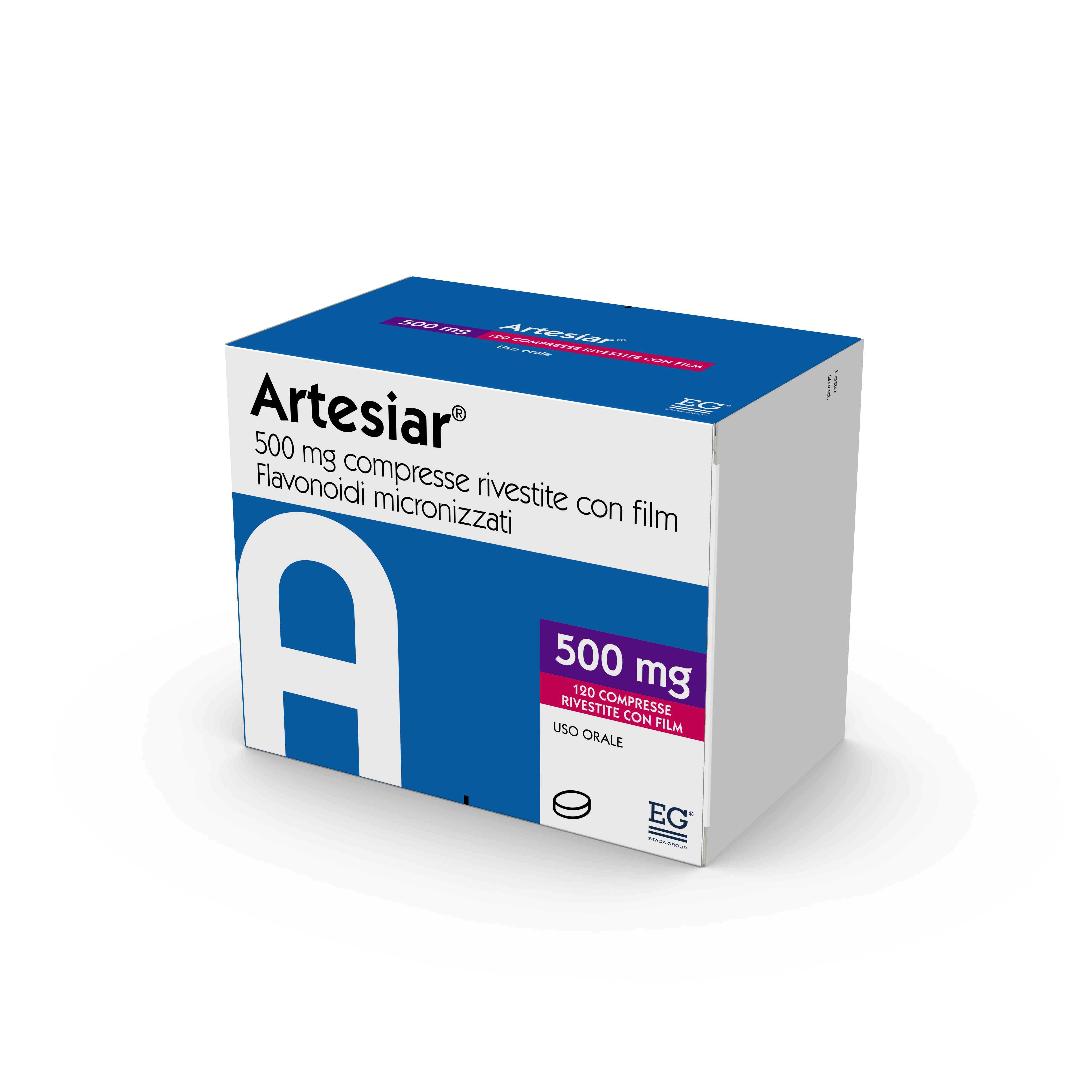 ARTESIAR*120CPR RIV 500MG - Pharmaleader