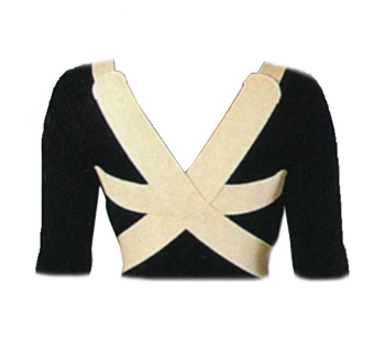 RADDRIZZASPALLE ELASTICO MISURA 5 PER LA CORREZIONE DEL RACHIDE DORSALE DOVUTA AD ATTEGGIAMENTO. REGOLABILE ANTERIORMENTE CON ADESIVO 6CM - Pharmaleader