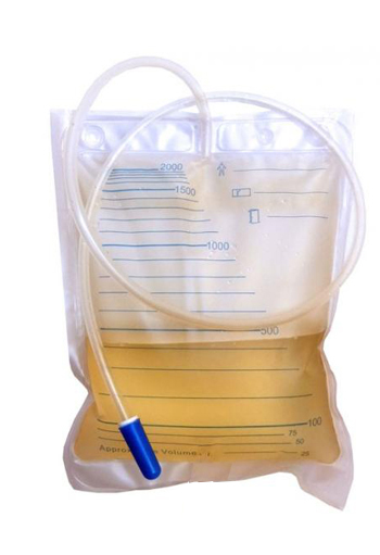 SACCA DA LETTO PER RACCOLTA URINA DA 2 LITRI SENZA SCARICO TUBO 90CM 30 PEZZI - Pharmaleader
