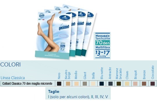 SAUBER COLLANT 70 DENARI MAGLIA MICRORETE NEUTRO BEIGE 1 LINEA CLASSICA - Pharmaleader
