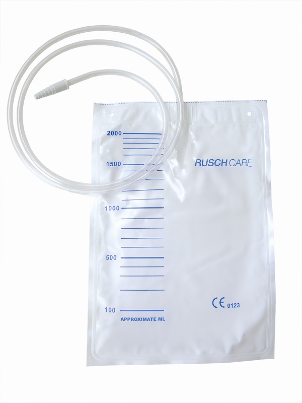 SACCA DI RACCOLTA URINA DA LETTO MONOUSO NON STERILE CAPACITA' 2000 ML CON TUBO DI RACCORDO LUNGHEZZA 130 CM DIAMETRO 5X7 MM VALVOLA DI NON RITORNO 1 GANCIO 30 PEZZI - Pharmaleader
