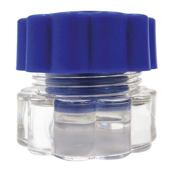 FRANTUMAPILLOLE IN ABS A 2 SCOMPARTI BASE TRASPARENTE COPERCHIO BLU DIMENSIONI 5,4X3,3X4,7 CM - Pharmaleader