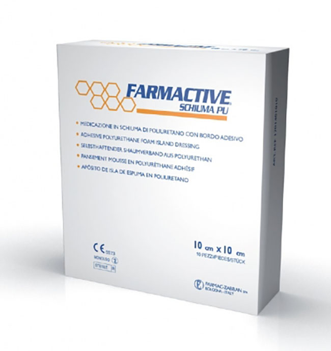 CEROTTO FARMACTIVE SCHIUMA IN POLIURETANO 10X10 CM 10 PEZZI - Pharmaleader