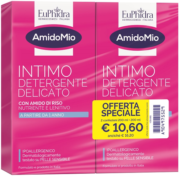 EUPHIDRA ABBINATA INTIMO DETERGENTE DELICATO 200 ML + 200 ML - Pharmaleader