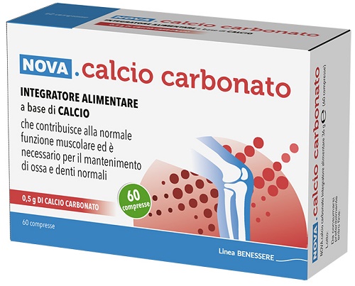 CALCIO CARBONATO 60 COMPRESSE DA 0,6 G - Pharmaleader