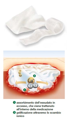 MEDICAZIONE STERILE IN ALGINATO DI CALCIO COMPRESSA SUPRASORB A ALTAMENTE ASSORBENTE 10X10 CM 10 PEZZI - Pharmaleader