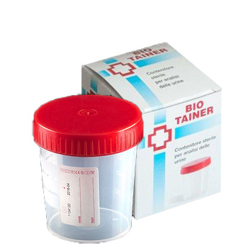CONTENITORE PER URINA BIO TAINER GRADUATO CON SUPERFICIE DI SCRITTURA CON TAPPO A VITE CAPACITA' 120ML 1 PEZZO - Pharmaleader