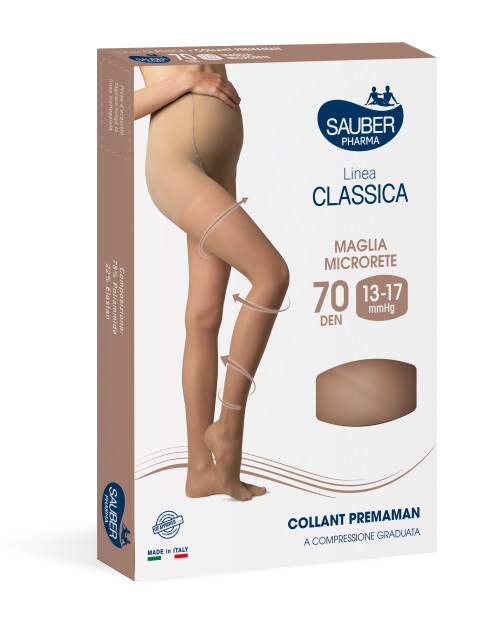 SAUBER COLLANT PREMAMAN 140 DENARI MAGLIA MICRORETE NEUTRO BEIGE 2 LINEA CLASSICA - Pharmaleader