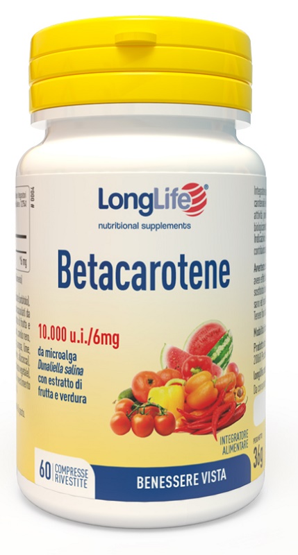 LONGLIFE BETACAROTENE 60 COMPRESSE - Pharmaleader