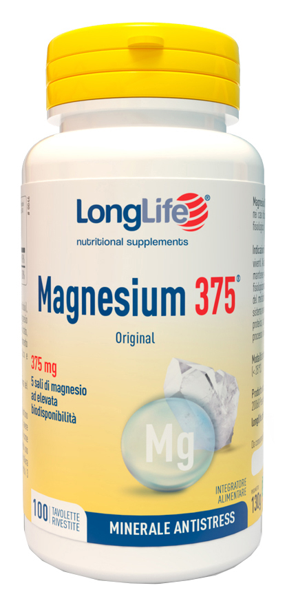 LONGLIFE MAGNESIUM 375 ORIGINAL 375 MG 100 TAVOLETTE - Pharmaleader