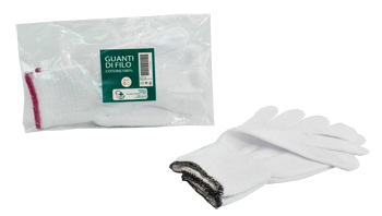 GUANTO DI FILO COTONE 100% BIANCO PER ALLERGIE DERMATOLOGICHE 7 1 PAIO - Pharmaleader