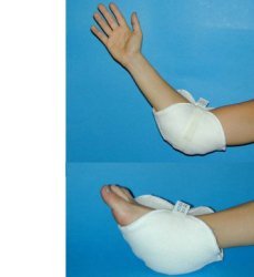 GOMITIERA/TALLONIERA IN VELLO SINTETICO PER LA PREVENZIONE DELLE PIAGHE DA DECUBITO A LIVELLO DEI GOMITI E/O DEI TALLONI NEI PAZIENTI LUNGODEGENTI. SISTEMA DI FISSAGGIO A VELCRO - Pharmaleader