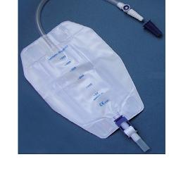 SACCA RACCOGLI URINA DA GAMBA PER INCONTINENZA 3 CAMERE COMFORT 500 ML STERILE IN PVC LATO RIVESTITO TNT CON TUBO DIRITTO 10 CM 8 PEZZI - Pharmaleader