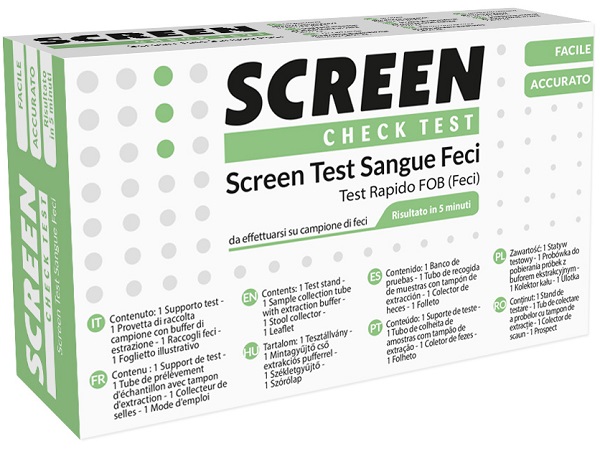 SCREEN TEST RAPIDO PRESENZA DI SANGUE OCCULTO NELLE FECI SCREEN TEST FOB - Pharmaleader
