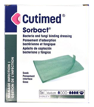 GARZA ASSORBENTE CUTIMED SORBACT 4X6CM 5 PEZZI - Pharmaleader