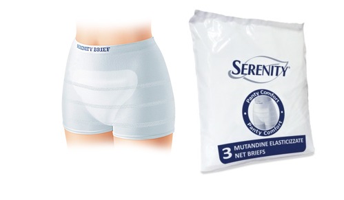 MUTANDINA A RETE PER INCONTINENZA SERENITY PANTY COMFORT L 3 PEZZI - Pharmaleader