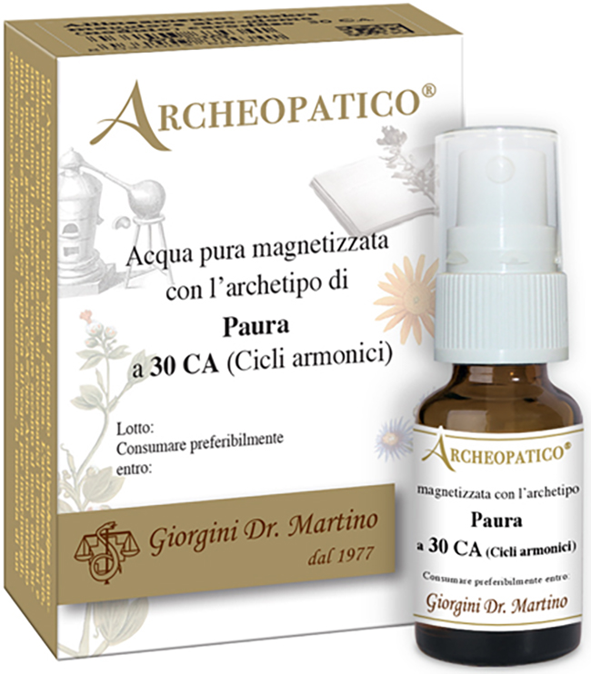 ARCHEOPATICO ACQUA PURA MAGNETIZZATA CON ARCHETIPO PAURA A 30 CICLI ARMONICI 10 ML - Pharmaleader