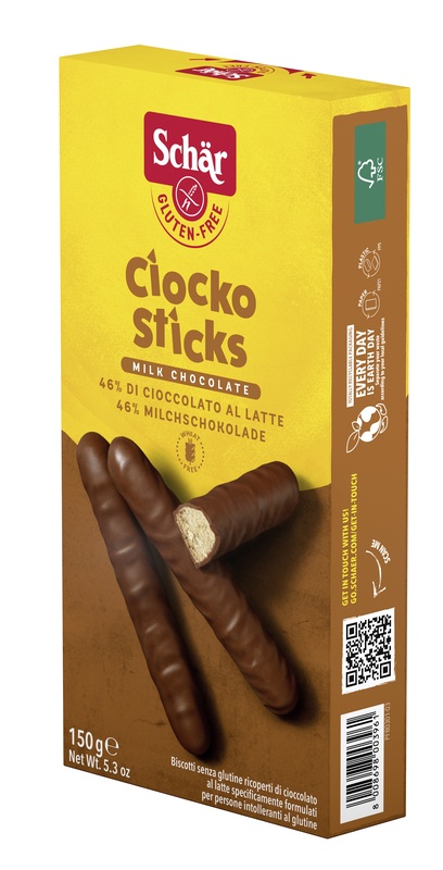 SCHAR CIOCKO STICK RICOPERTI DI CIOCCOLATO AL LATTE 150 G - Pharmaleader