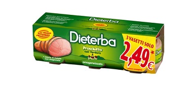 DIETERBA OMOGENEIZZATO PROSCIUTTO 3 PEZZI 80 G - Pharmaleader
