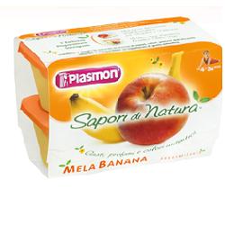 PLASMON SAPORI DI NATURA OMOGENEIZZATO MELA E BANANA 100 G X 4 PEZZI - Pharmaleader