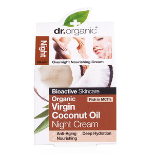 DR ORGANIC COCONUT OIL COCCO NIGHT CREAM CREMA VISO NOTTE 50 ML - Pharmaleader