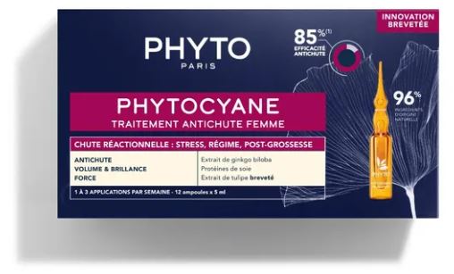 PHYTO PARIS PHYTOCYANE TRATTAMENTO ANTICADUTA CAPELLI DONNA 12 FIALE 7,5 ML - Pharmaleader