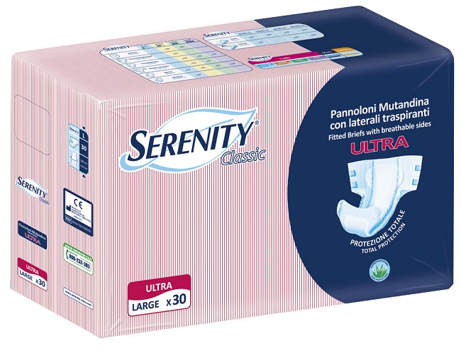 PANNOLONE A MUTANDINA SERENITY CLASSIC ULTRA ALOE LARGE 30 PEZZI - Pharmaleader