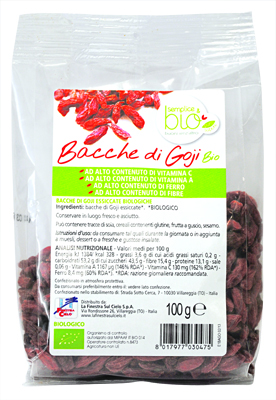 FSC SEMPLICE&BIO BACCHE DI GOJI BIO AD ALTO CONTENUTO DI FIBRA 100 G - Pharmaleader