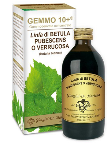 GEMMO 10+ BETULLA B LINFA 200 ML LIQUIDO ANALCOLICO - Pharmaleader