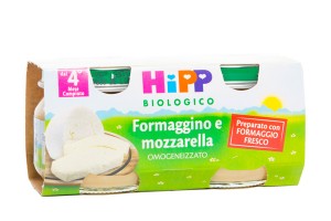 HIPP BIO OMOGENEIZZATO FORMAGGINO MOZZARELLA 2X80 G - Pharmaleader