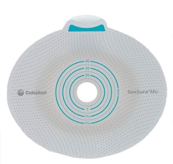 PLACCA PER UROSTOMIA COLOSTOMIA ILEOSTOMIA SENSURA MIO CLICK SISTEMA A DUE PEZZI FLANGIA 70 MM FORO RITAGLIABILE 10-65 MM 5 PEZZI - Pharmaleader