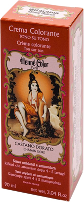 HENNE NUANCE CASTANO DORATO CREMA HENNE COLOR CREMA COLORANTE PRONTA ALL'USO - Pharmaleader