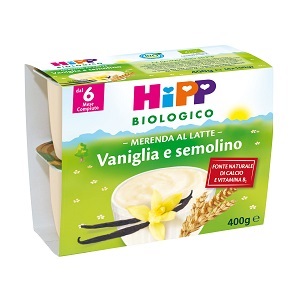 HIPP BIO HIPP BIO MERENDA AL LATTE VANIGLIA SEMOLINO 4X100 G - Pharmaleader