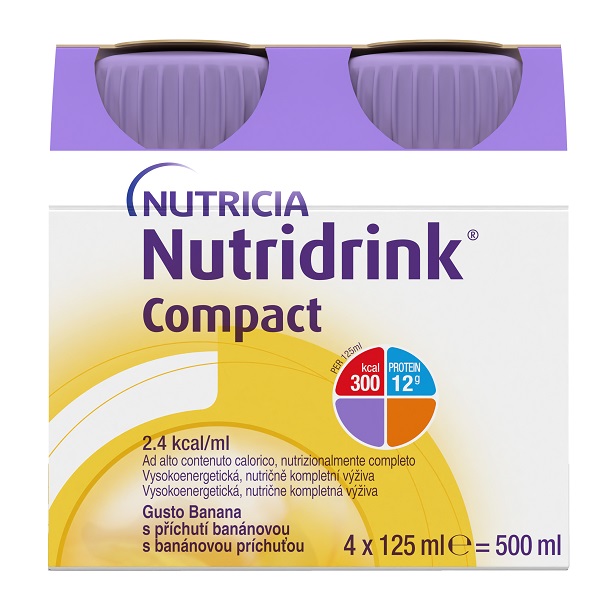 NUTRICIA NUTRIDRINK COMPACT GUSTO BANANA 4 BOTTIGLIE DA 125 ML - Pharmaleader