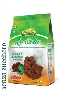FARABELLA BISCOTTI LE STELLE ALLO YOGURT E CACAO SENZA ZUCCHERO 300 G - Pharmaleader
