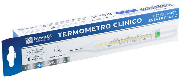 TERMOMETRO CLINICO ECOLOGICO SENZA MERCURIO 1 PEZZO MEDICARE - Pharmaleader