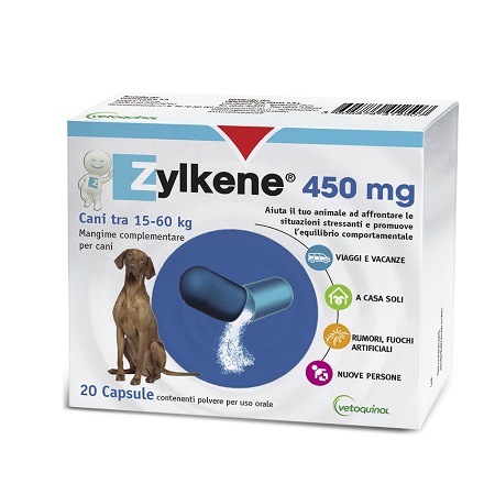 ZYLKENE CANI GROSSA TAGLIA 15-60KG 20 CAPSULE DA 450 MG - Pharmaleader