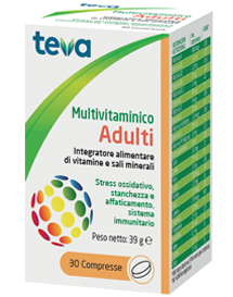 MULTIVITAMINICO ADULTI TEVA 30 COMPRESSE 30 G - Pharmaleader