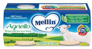 MELLIN OMOGENEIZZATO AGNELLO 2 PEZZI X 80 G - Pharmaleader