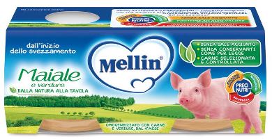 MELLIN OMOGENEIZZATO MAIALE CON VERDURE 2 PEZZI X 80 G - Pharmaleader