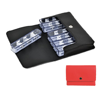 PORTAPILLOLE SETTIMANALE MEDIDOS ELEGANT IN ECOPELLE 10,5X15,5X2,2CM - Pharmaleader