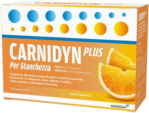 CARNIDYN PLUS 20 BUSTINE DA 5 G GUSTO ARANCIA - Pharmaleader