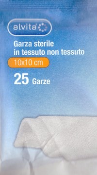 ALVITA GARZA STERILE IN TESSUTO NON TESSUTO 10X10CM 25 PEZZI - Pharmaleader