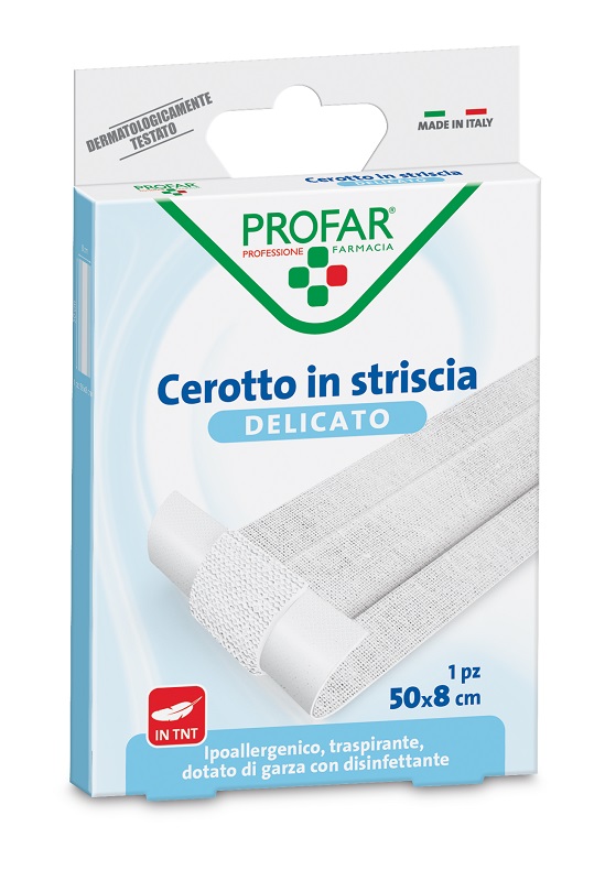 CEROTTO TESSUTO NON TESSUTO DELICATO 1 STRISCIA 50X8 CM PROFAR - Pharmaleader
