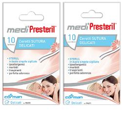 CEROTTO PER SUTURA MEDIPRESTERIL DELICATI TESSUTO NON TESSUTO 6,4X108MM 10 PEZZI - Pharmaleader