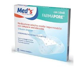 MEDICAZIONE MEDS PORE ADESIVA IMPERMEABILE 5X7CM 5 PEZZI - Pharmaleader