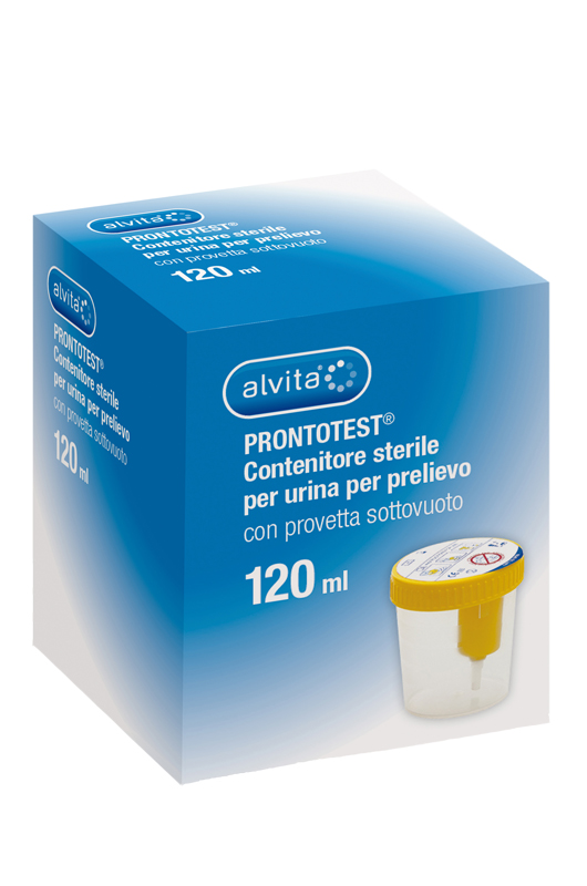 CONTENITORE URINE ALVITA PRONTOTEST PRELIEVO SOTTOVUOTO 120 ML 1 PEZZO - Pharmaleader