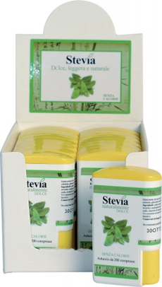 STEVIA EDULCORANTE 200 COMPRESSE DISPLAY CONTENENTE 14 DISPENSER - Pharmaleader